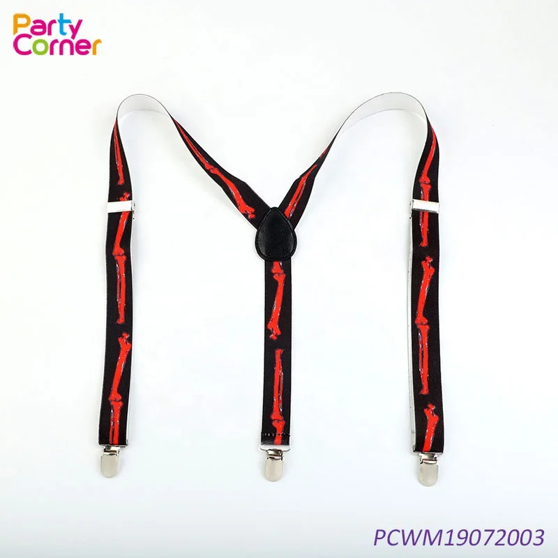 Регулируемые эластичные подтяжки с клипсой унисекс, мужские праздничные подтяжки на Хэллоуин, новые подтяжки с клипсой, Эластичные подтяжки для костюмированной вечеринки