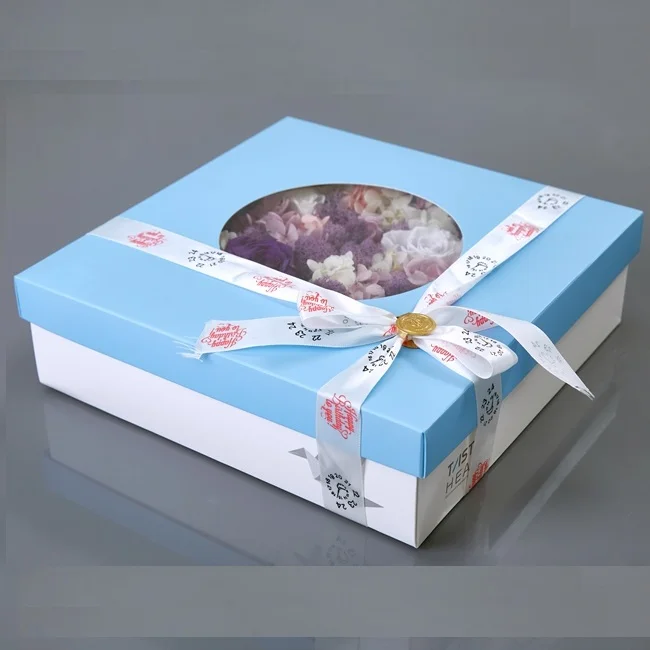 Wholesale custom printed logo cake style flower paper wedding favors candy boxes Chocolate Gifts package Box