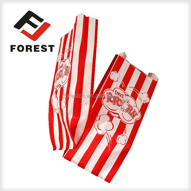 Free Mould Fee Stock Moulds Customized Logo Printed paper bag ,popcorn bags
