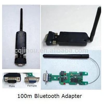 JINOU RS232 Bluetooth 3.0 Serial Adapter 100m with Class 1 External Antenna Wireless Long Range Data Transfer Serial Port