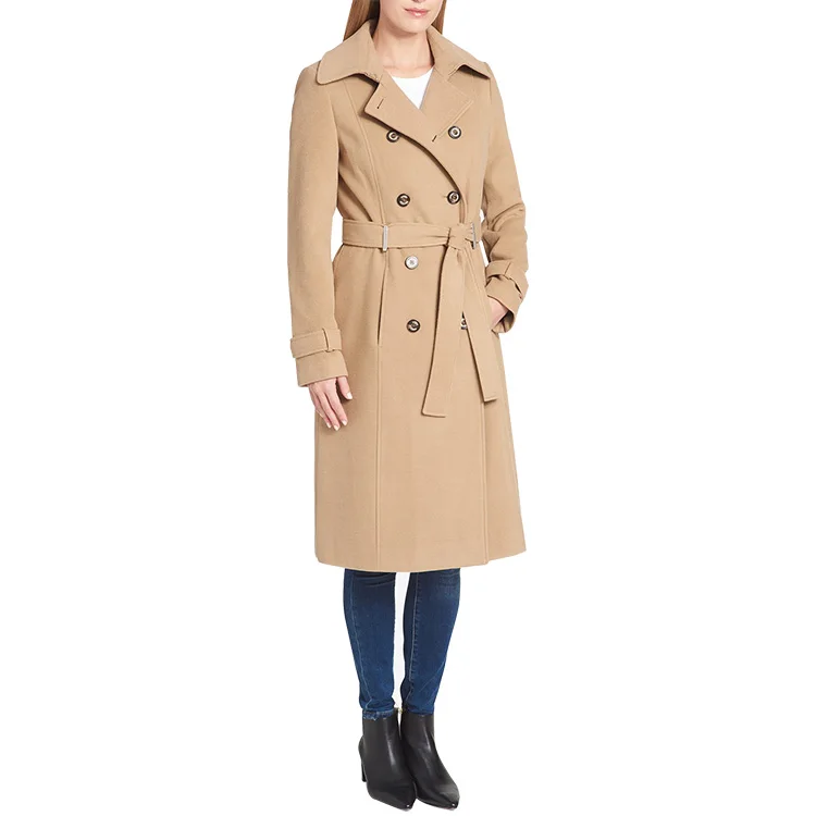 Direct Sale Custom Fashion High Quality Women Trench Ladies Long Coat Design