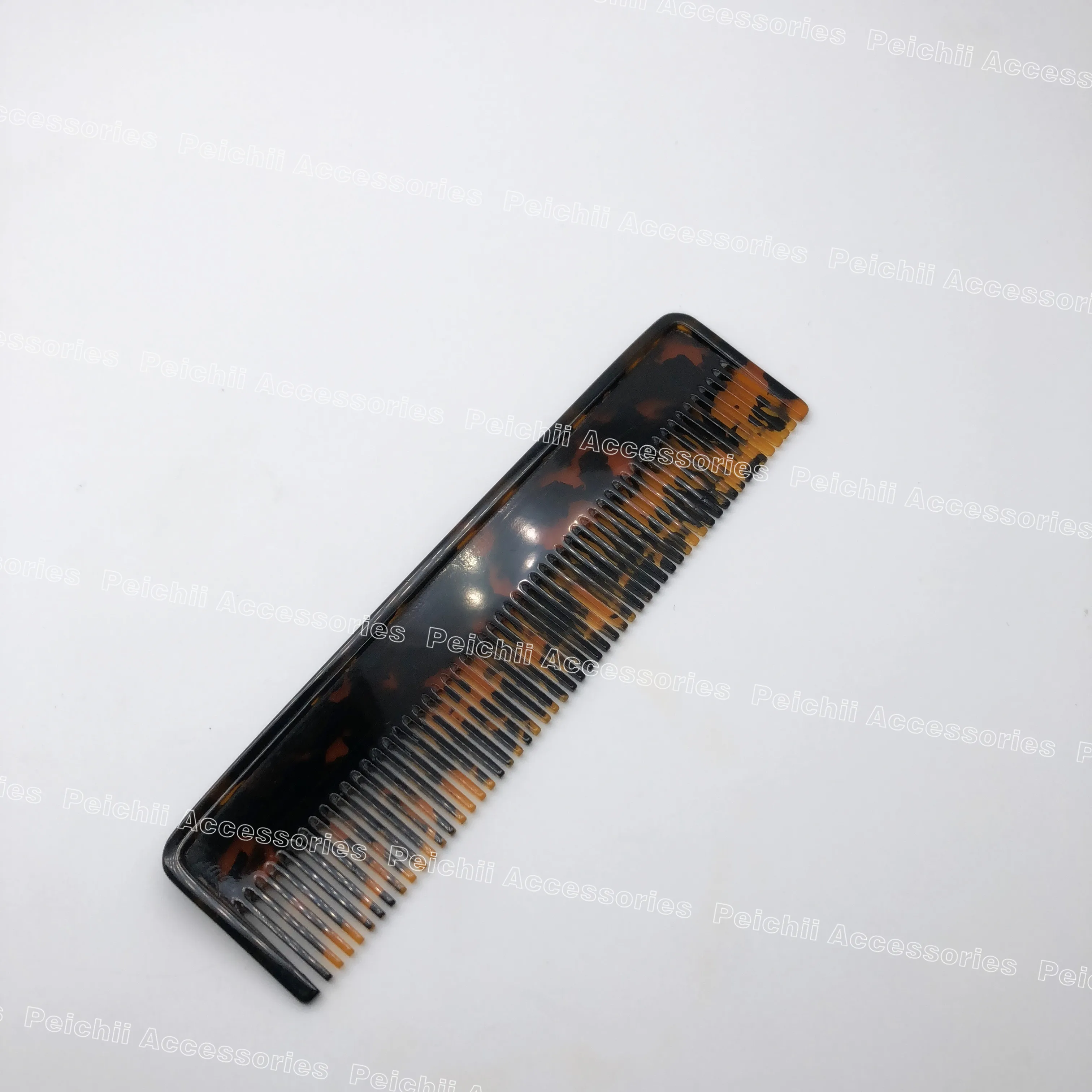 Tortoise shell cellulose acetate hair comb and brushes Plexiglass transparent pocket hair comb