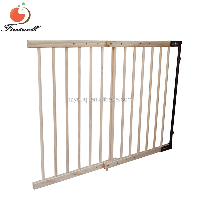 wooden baby safety gate stair gate easy open and lock guard