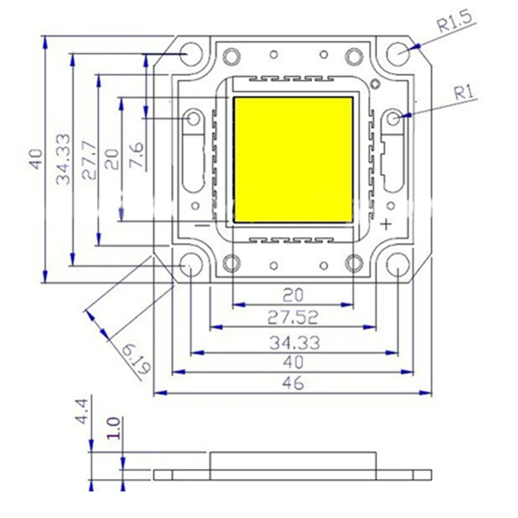 2018 new design factory hot selling high power citizen cob led chip 50w full spectrum led grow light