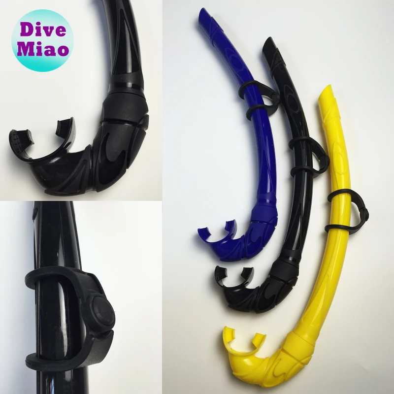 
Spearfishing freediving snorkeling soft tube silicone snorkel Foldable 100% silicone snorkel for dive direct 