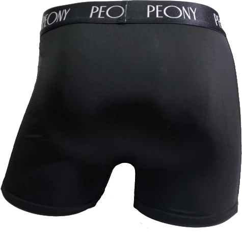 Black polyamide elastane mens breathable boxers shorts for underwear boxer
