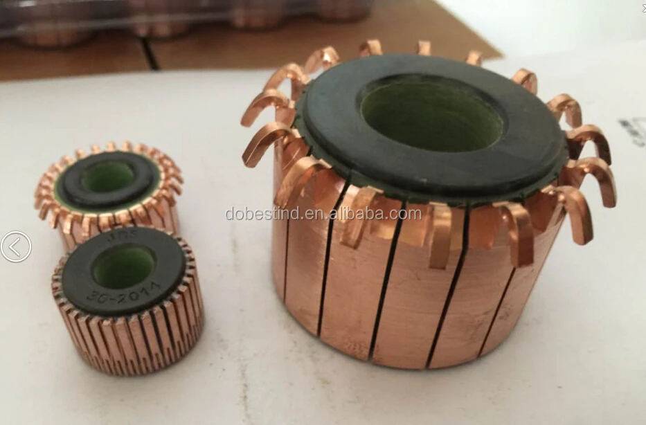 16 segments hook type commutator in DC motors