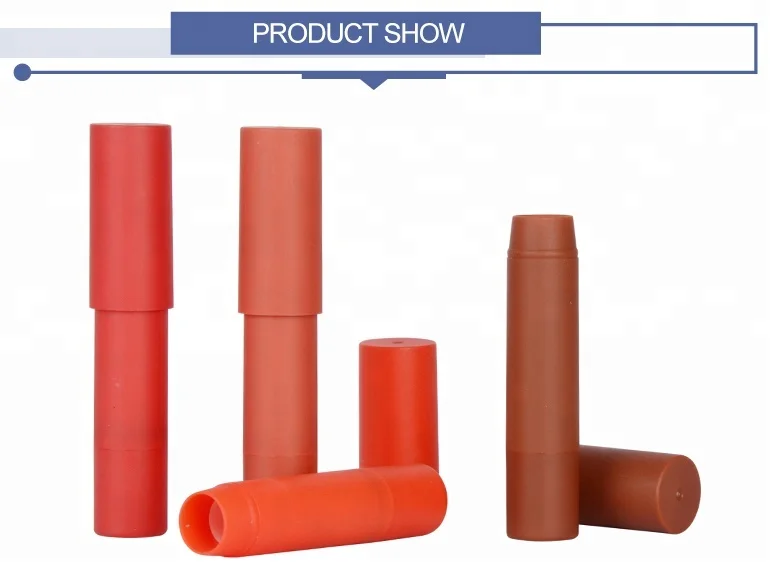 Wholesale makeup creative lipstick tube small lip crayon packaging packing orange lip stick tube