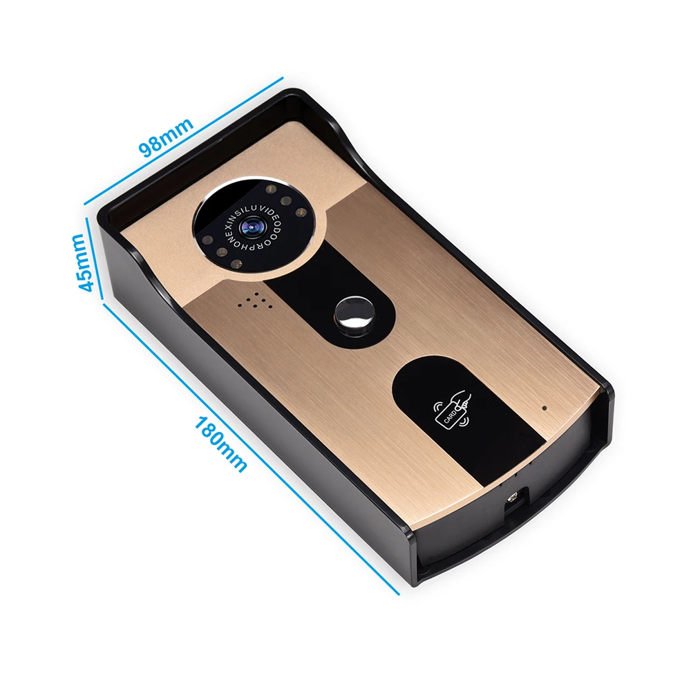 XSL-V90Rm-IDT 9 inch touch key color video doorbell intercom system night vision camera and make memory for villa