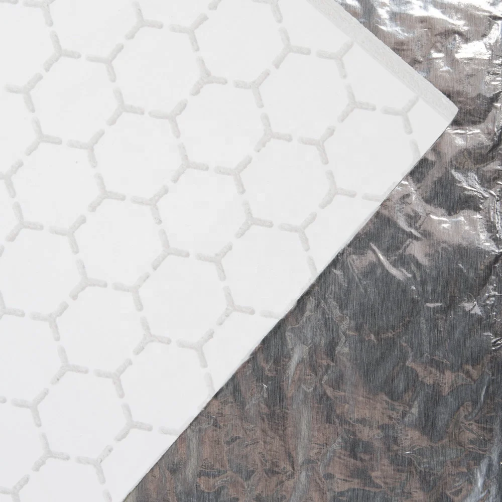 
backed aluminium foil burger wrapping paper with honey comb printing 