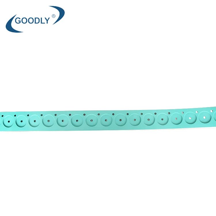 T10 rubber coating PU timing belt with rounded groove holes timing belt supplier