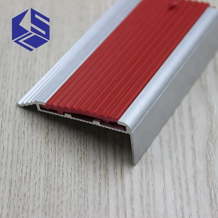 Rubber stair nosing edge trim protection aluminum carpet stair nosing