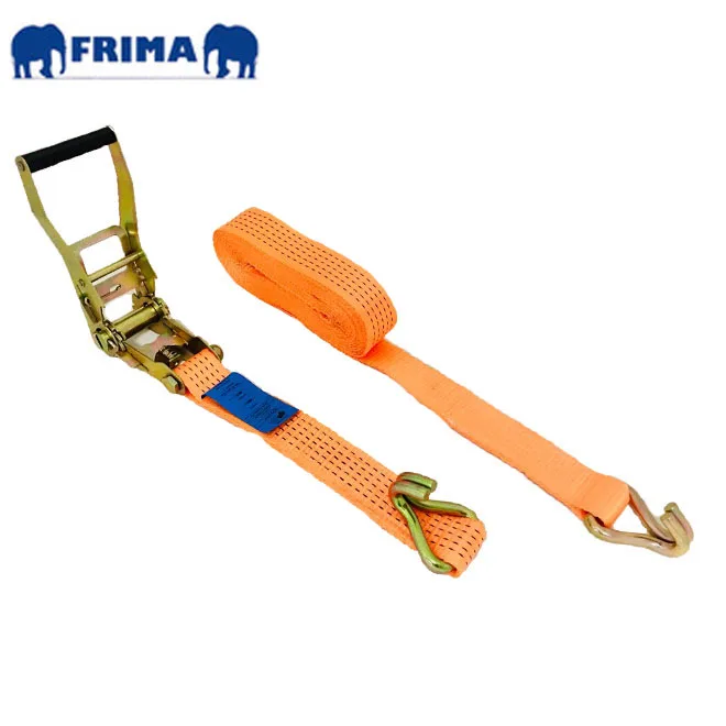 2' /5000daN/8m Heavy Duty Tie Down strap with double J hooks/Cargo Lashing Strap Belt