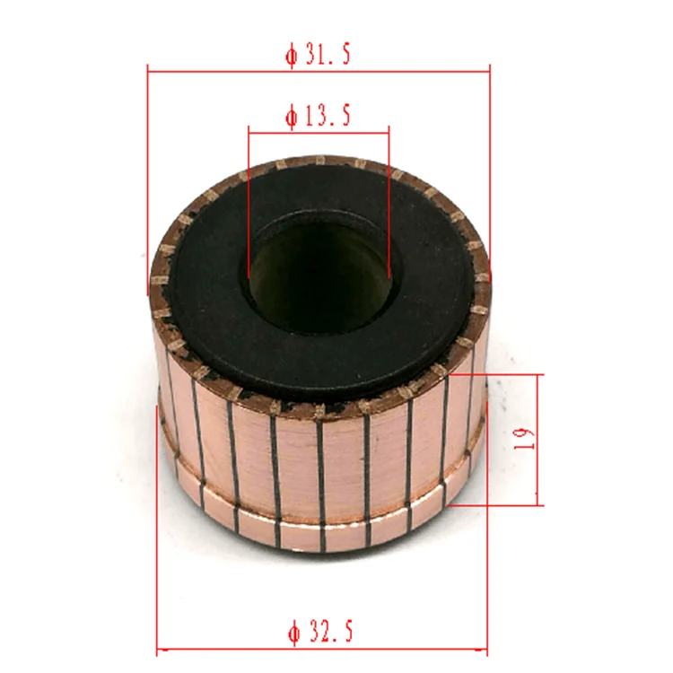OD32.5* ID13.5*H21.5-24 groove commutator for power tools motor armature . high quality and free samples