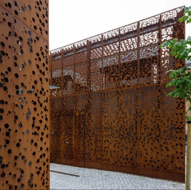 Perforated Corten Steel Sheet/Facade/cladding