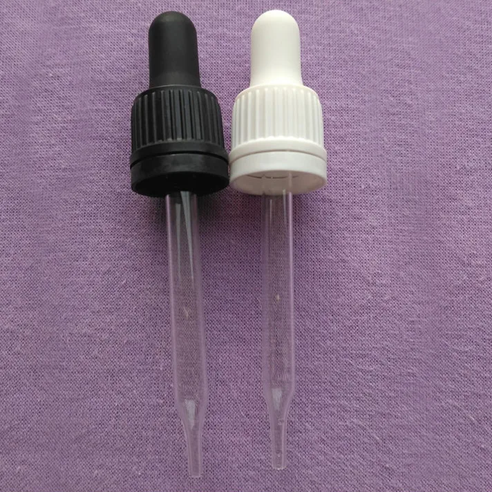 
TPO bulb DIN18 pilfer proof glass dropper with Hi-resistance bulb to chemicals for YB bottles 