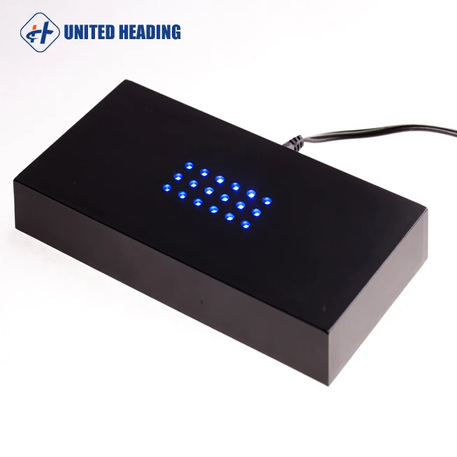 US EU powered adapter black plastic rectangle LED base for 3D crystal