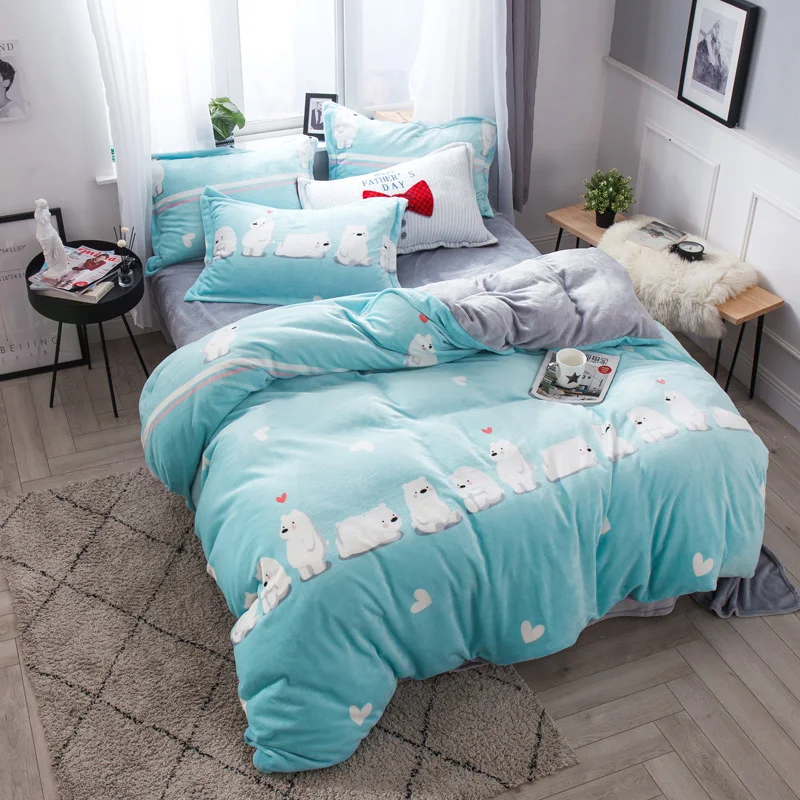 
wholesale Home Textile 100% cotton / Flannel Bedding Set luxury bed comforter set 