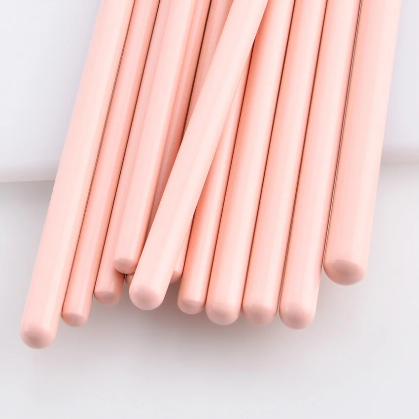 
professional wood pink gold 12 piece eye shadow eye makeup brushes set 