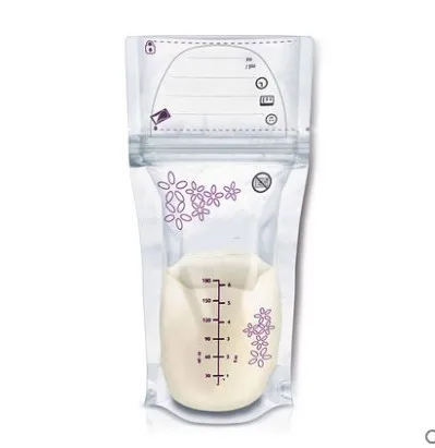 wholesale double zipper breast milk storage bags