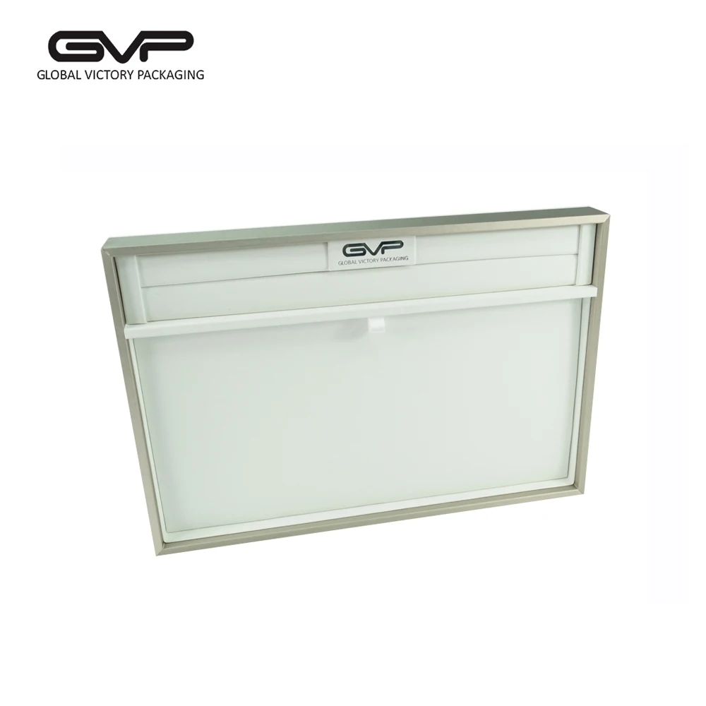 High Quality PU Leather Wrap MDF Jewellery Tray Jewelry Stand Display