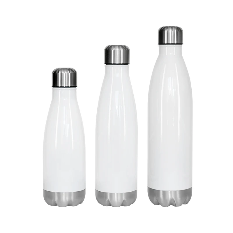 750ml Stainless Steel Sublimation Blank Sport Water Bottle Double Wall Bowling Bullet Shape Vacuum Tumbler