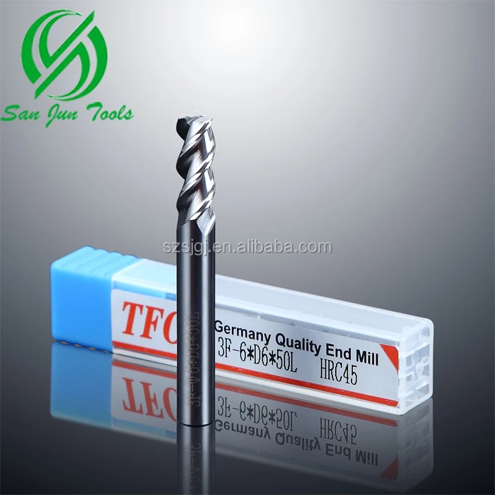 
3Flutes Carbide Aluminum End mill bits for aluminum processing 