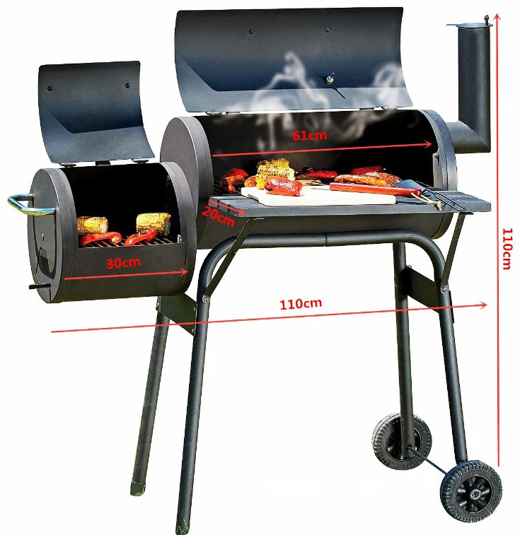Ablespring Outdoor garden large BBQ charcoal grill Commercial Smoker grill barbecue grill