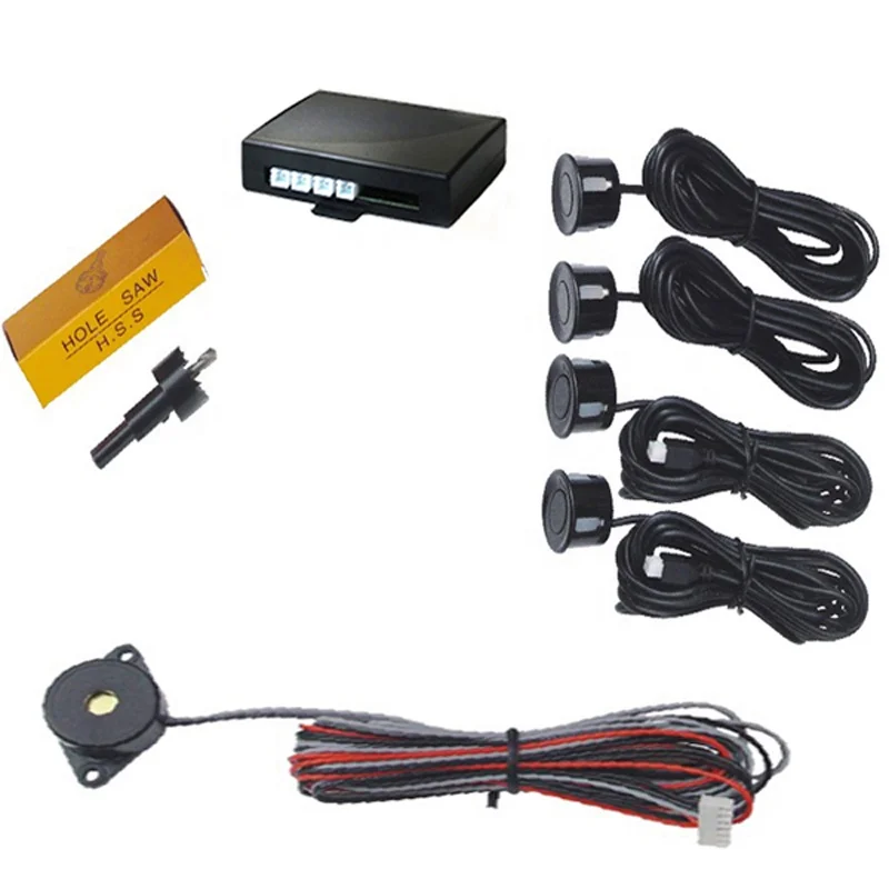 Parking Reversing Sensor Kit Buzzer System Alarm Car Parking Assistan System