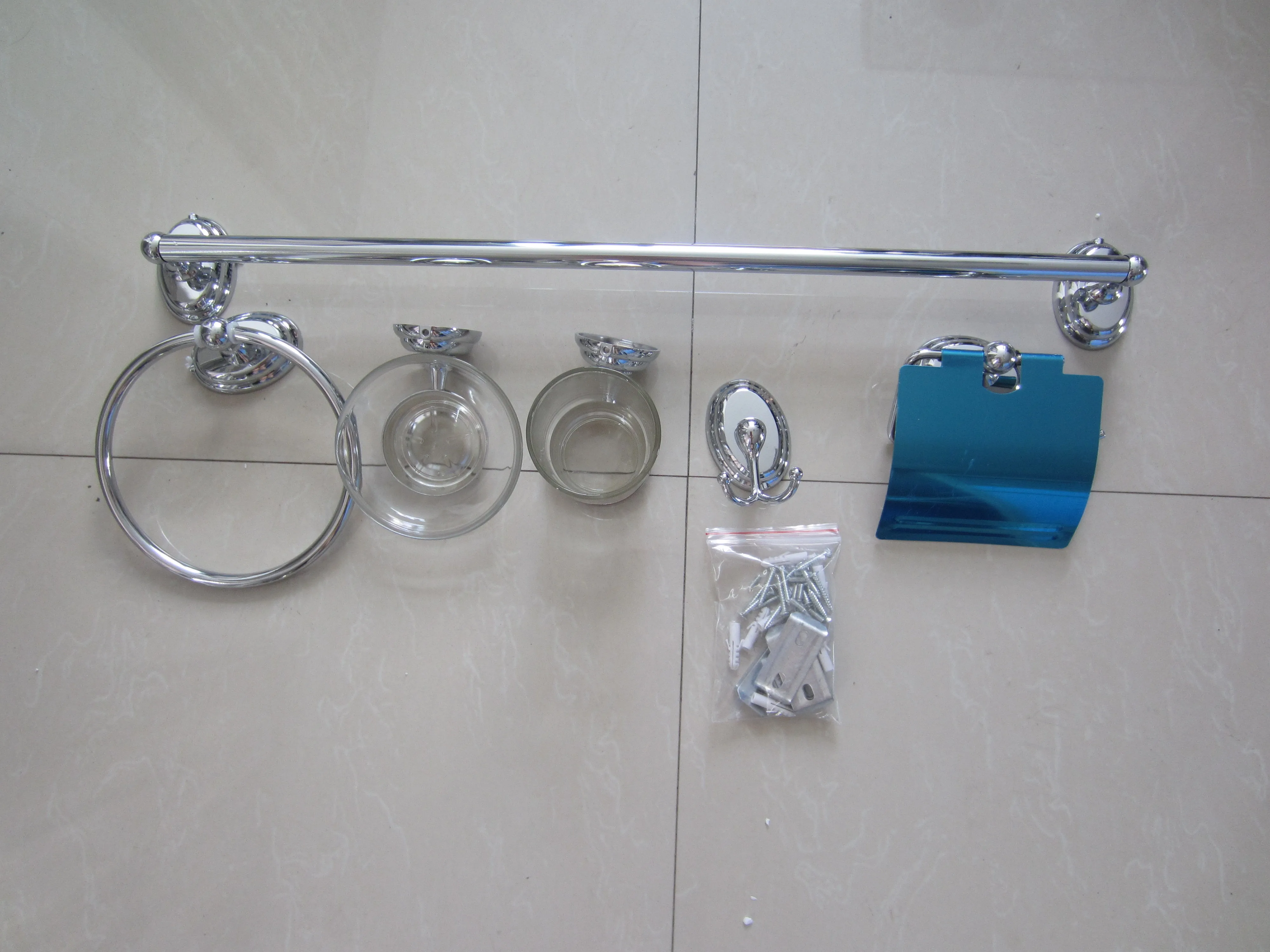 
China yuyao manufacturing new bath wall mounted bathroom accessory set for hotel 
