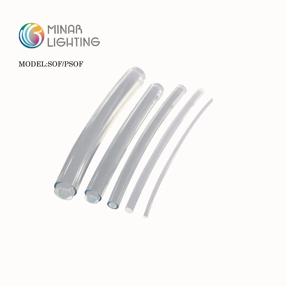 China supplier 4 mm Polymer side emitting fiber optic lighting for pool