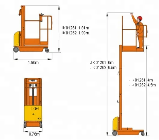 CE ISO 2018 Two Masts Full Electric High-altitude Reclaimer