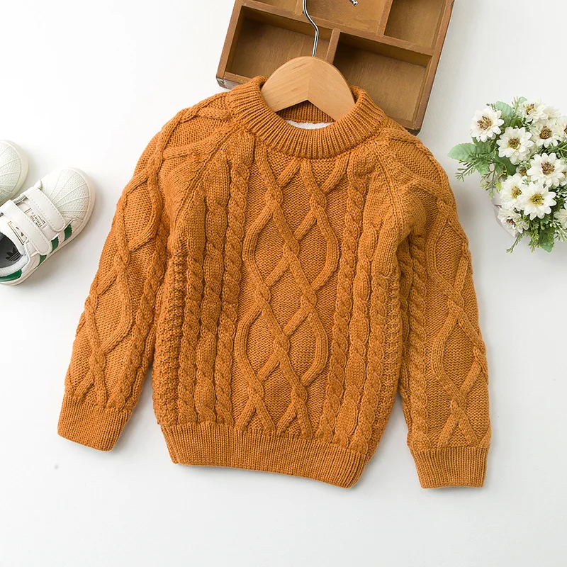 wholesale solid color knitted baby boy sweater designs pullover sweaters