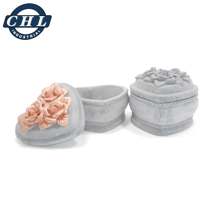 
Manufacturer promotional hot sale home decorative concrete cement stone craft house shape candle holder 