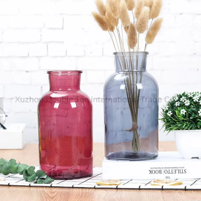 
Florero De Vidrio Home Decoration Christmas Popular Color Replacement Transparent Cylinder Glass Vase 