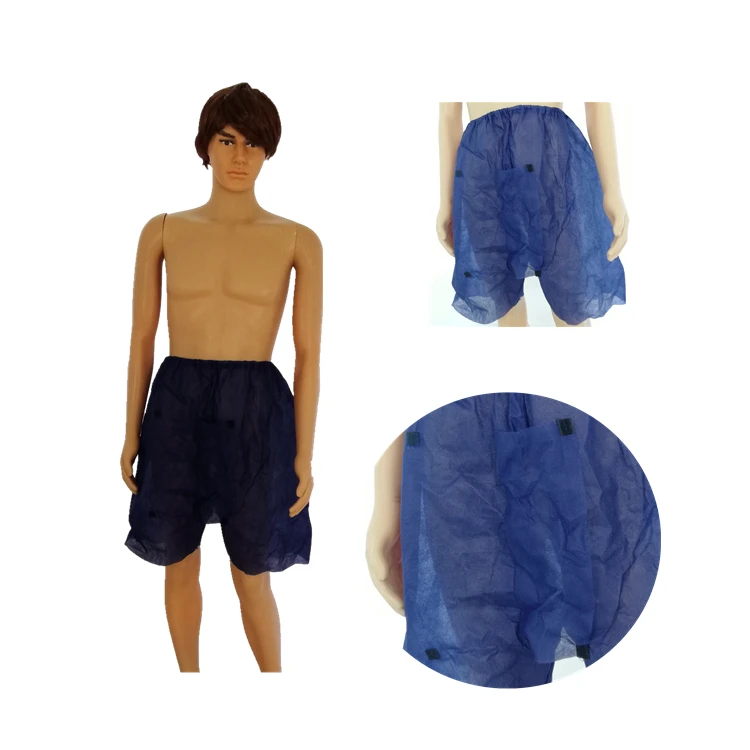 Disposable PP/SMS colonoscopy shorts hospital exam shorts