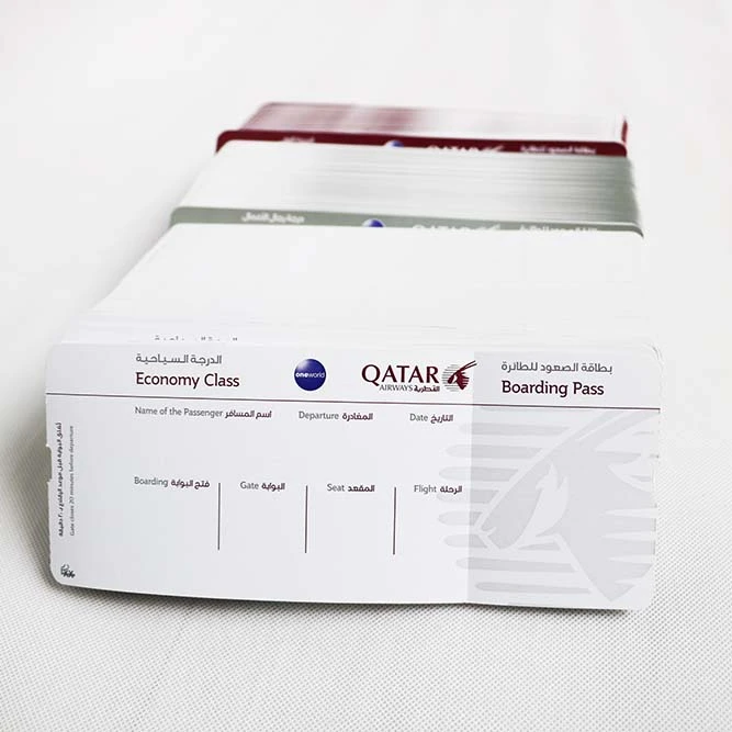 Термобумага с принтом авиакомпании для посадки, термобилетов для полета, бумажные бирки для багажа на заказ