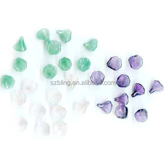 New style semi-precious gemstone carving beads flower carved stone Amethyst/Green aventurine/Rose quartz