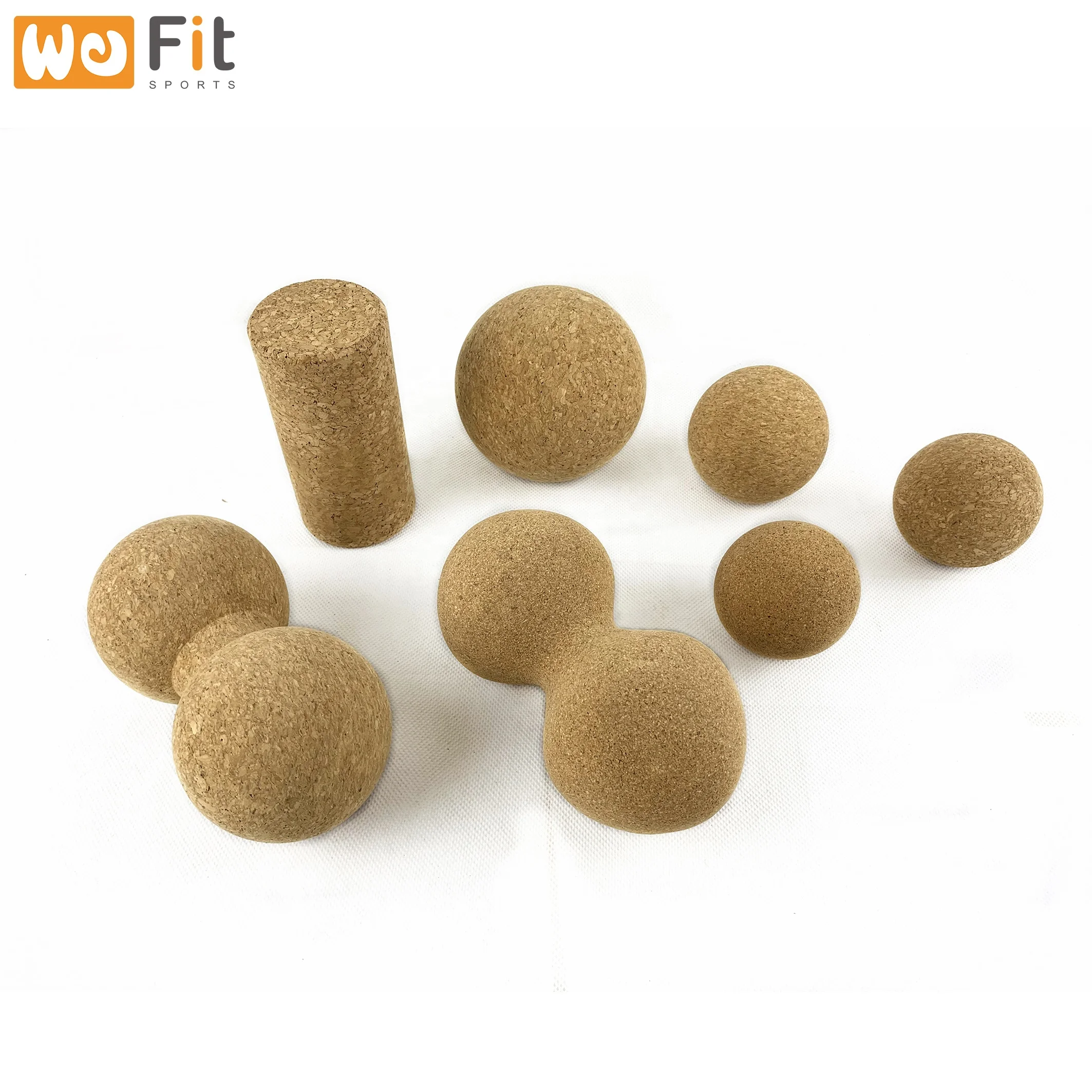 Manufacture New Product Cork Double Yoga Massage Ball roller set