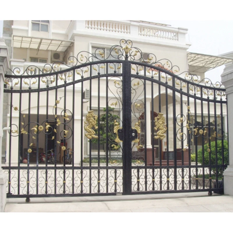 Automatic Sliding Beautiful Steel Iron Pipe Gate Design
