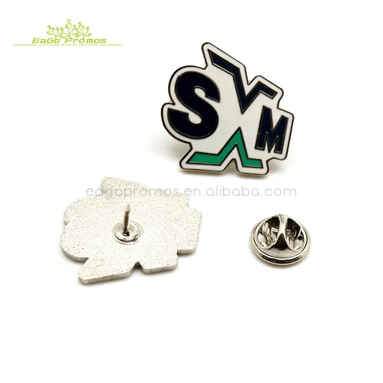 2023 shanghai eago promos free sample mini order branded logo embossed hard/soft enamel metal badge with epoxy
