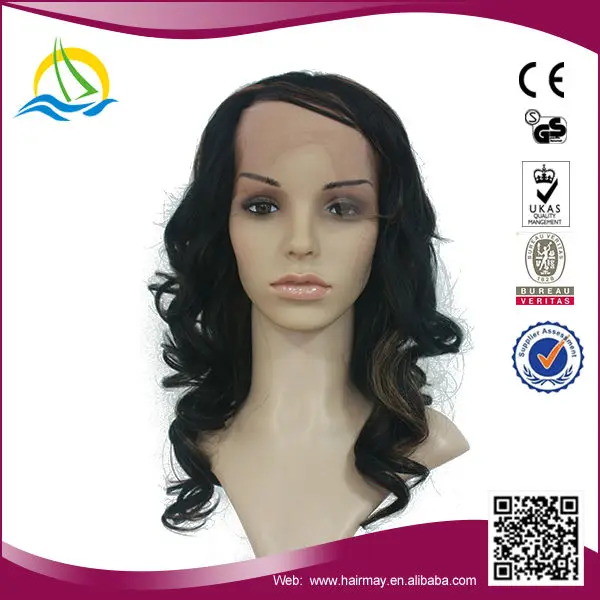 2014 новые мода стиль синтетических бесклеевой шелковый топ полное кружево парики