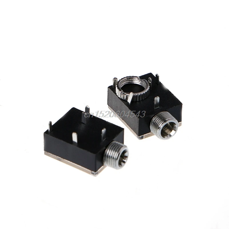 
5 Pcs 5 Pin 3.5mm PCB Panel Mount Audio Jack Socket Connector For Headphone w/Nut 