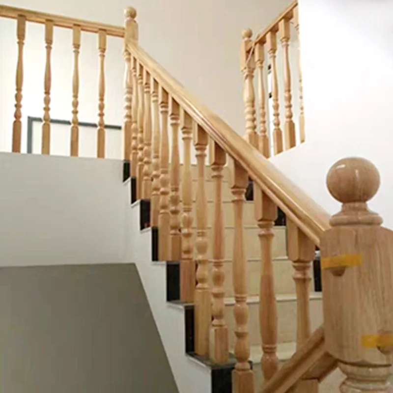 
High Quality Wholesale Custom Professional Interior Safety Solid Wood Modern Stair Handrail 