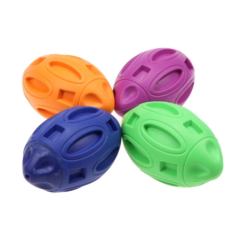 Резиновая жевательная игрушка для собак OEM/ODM для регби, резиновый мяч, игрушка для собак, производитель по индивидуальному заказу