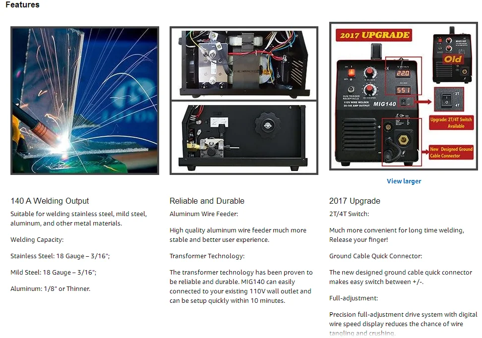 LOTOS MIG140 MOSFET welding machine DC inverter 110v 140A Welding mig aluminum mig welder plasma cutter combo