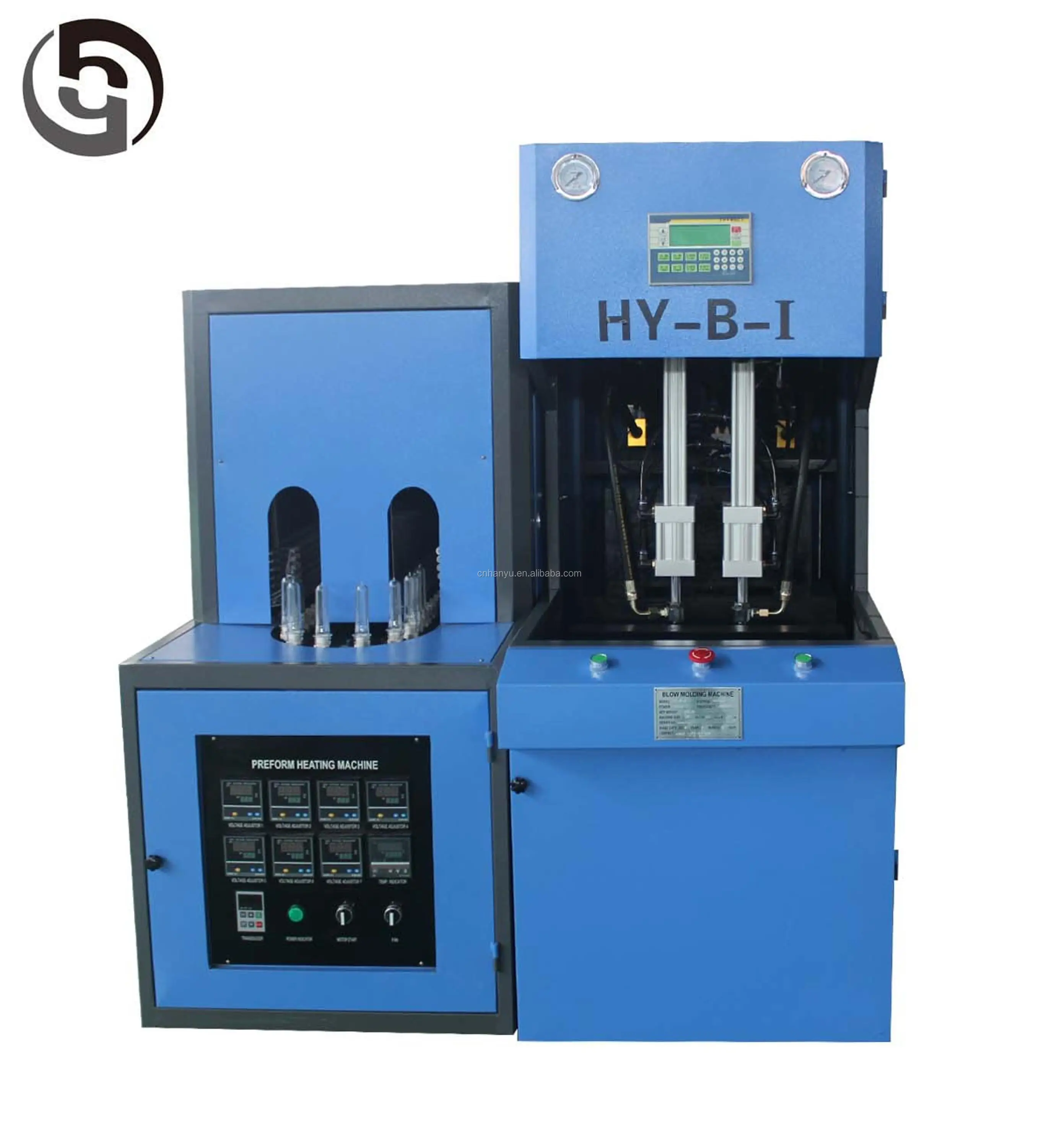 custom design semi-automatic preform pet plastic bottle blowing blow molding machine high speed