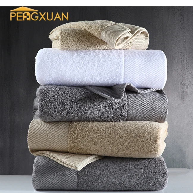 Wholesale 700gsm 800gsm 50x100cm customised hotel towel 100% organic cotton towel india