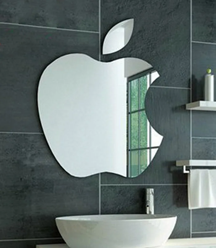 Apple crystal sticker new 3d wedding house wall art decor acrylic mirror wall sticker