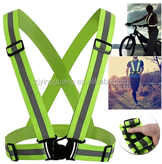 Adjustable Safety Security Hi- Vis Reflective Vest Jacket Night Running ladies safety jacket